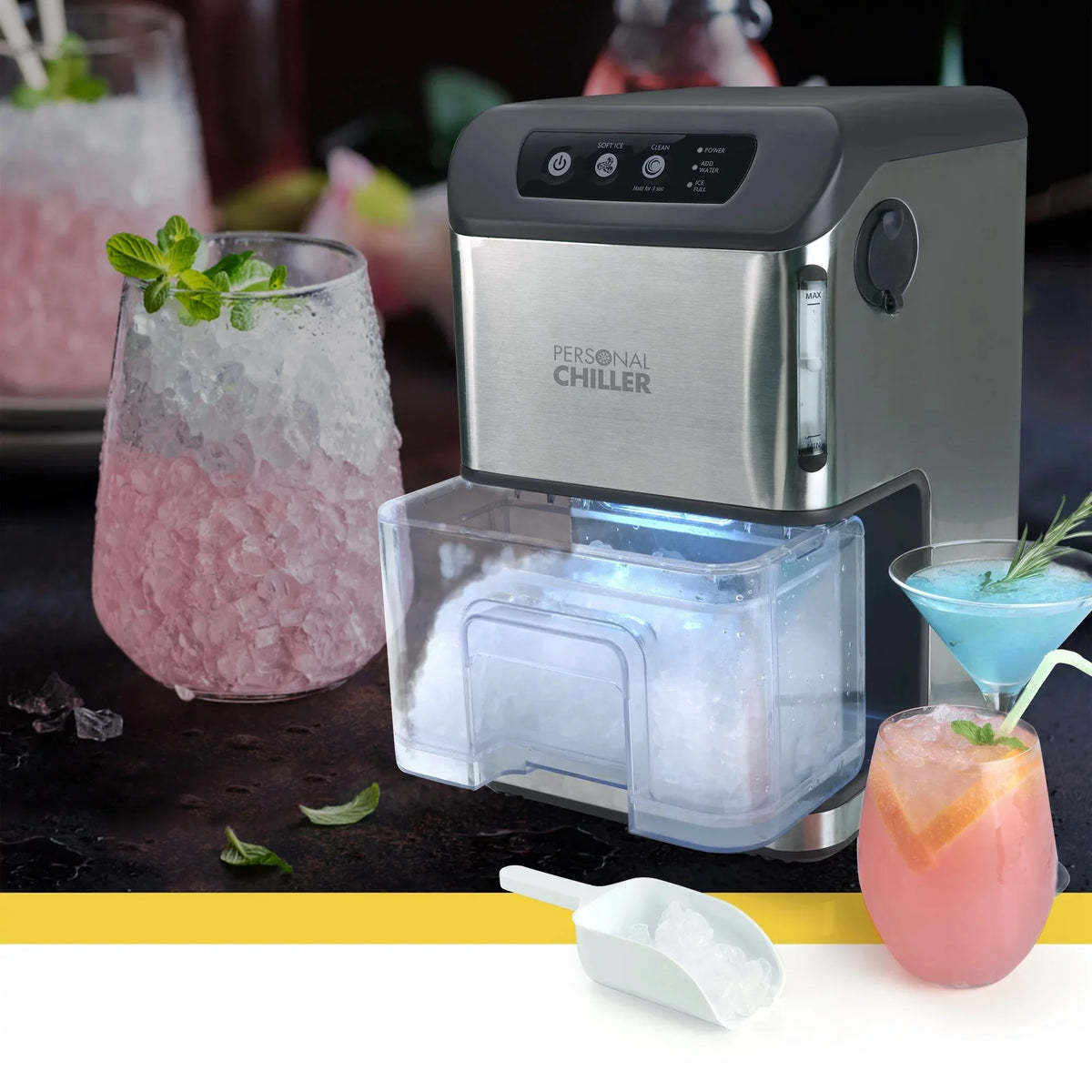 Portable Countertop Ice Maker, Stainless Steel E63990