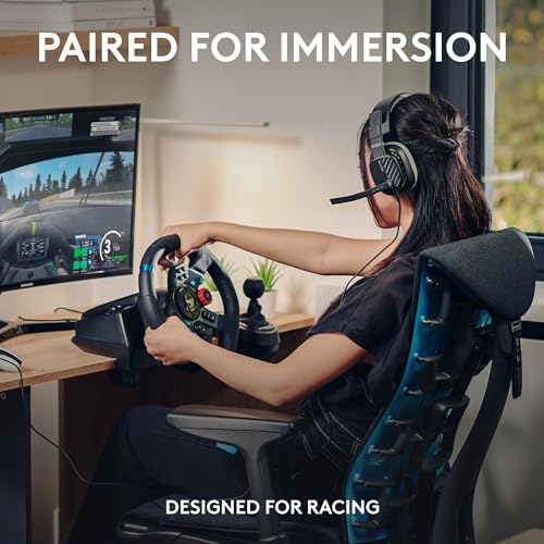 G29 Driving Force Racing Wheel and Pedals with Force Feedback and Real Leather, ASTRO A10 Gen 2 Wired Headset - Black P895