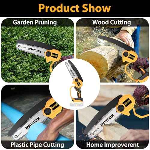 Cordless Mini Chainsaw 6 inch with Security Lock S563