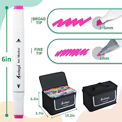 160 Colors Dual Tip Alcohol Markers with Kickstand Case J87443