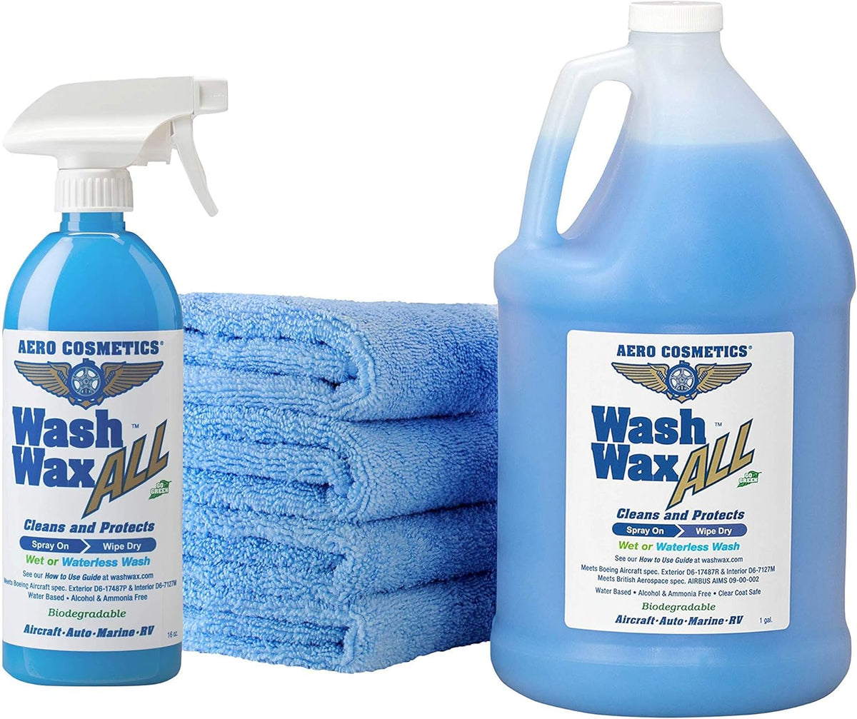 Wet or Waterless Car Wash Wax Kit 144 fl. oz V39985