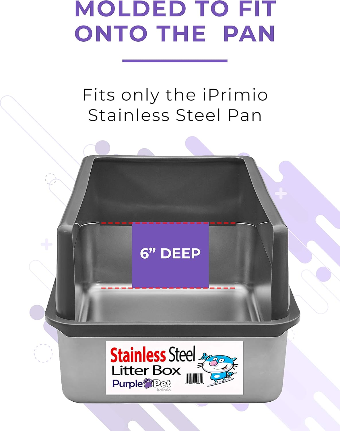 Stainless Steel XL Cat Litter Box with Enclosure N6107