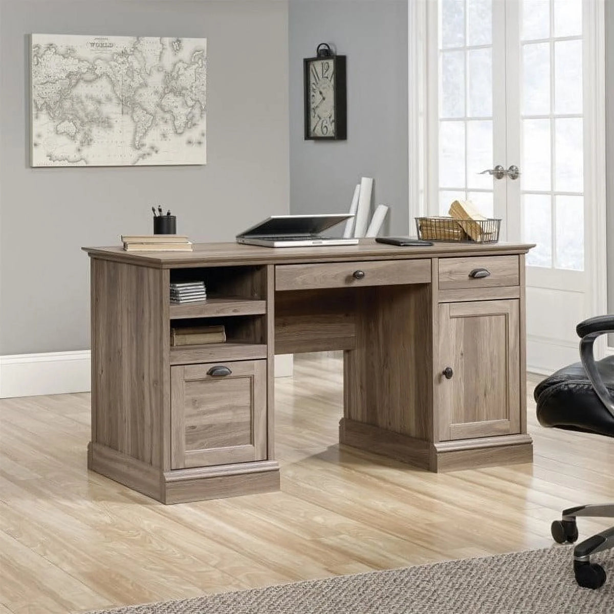 2PC Office Set with Executive Desk and Lateral File Cabinet L409