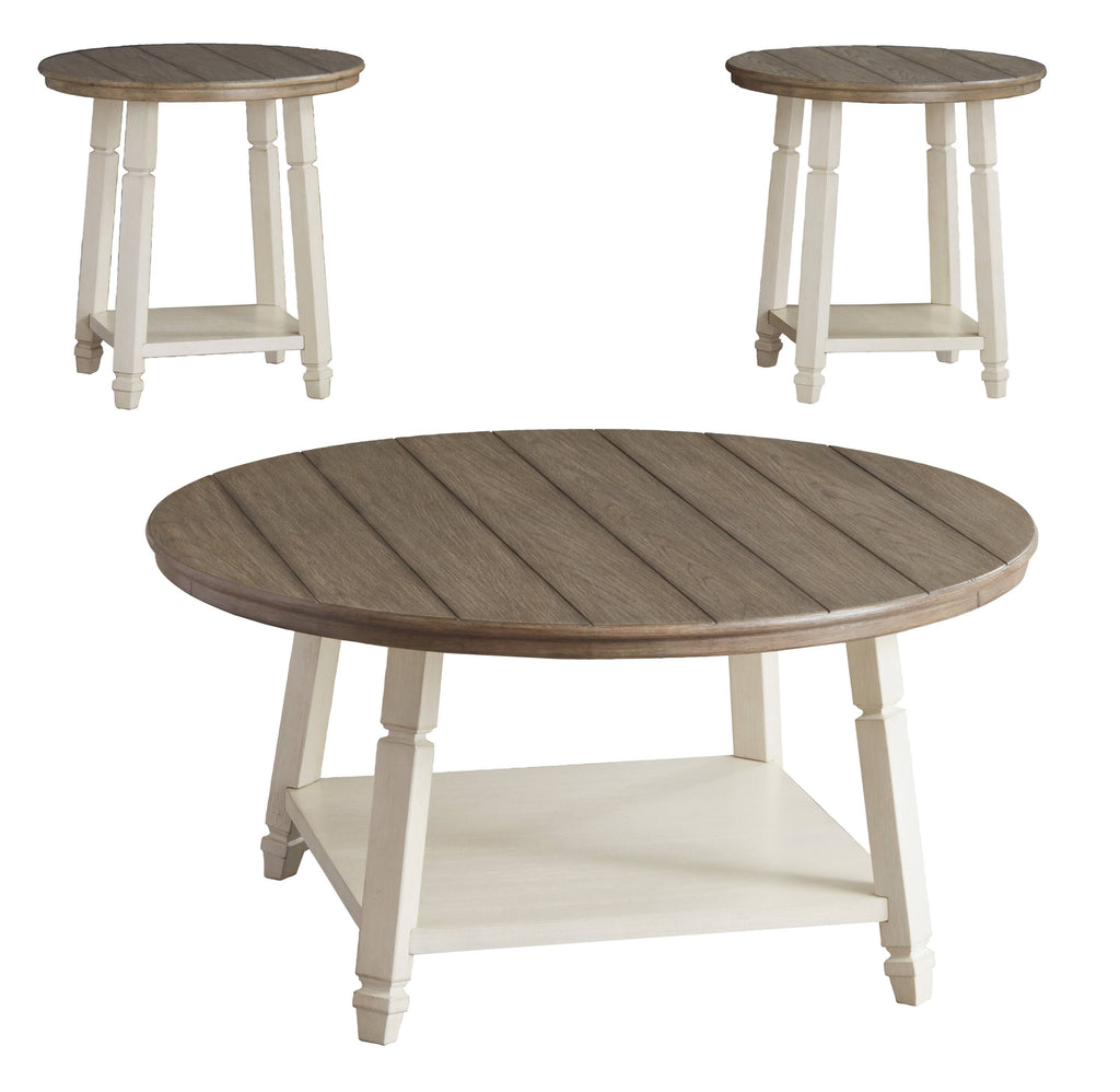 Two-Tone Occasional Table Set (Set of 3) V387145