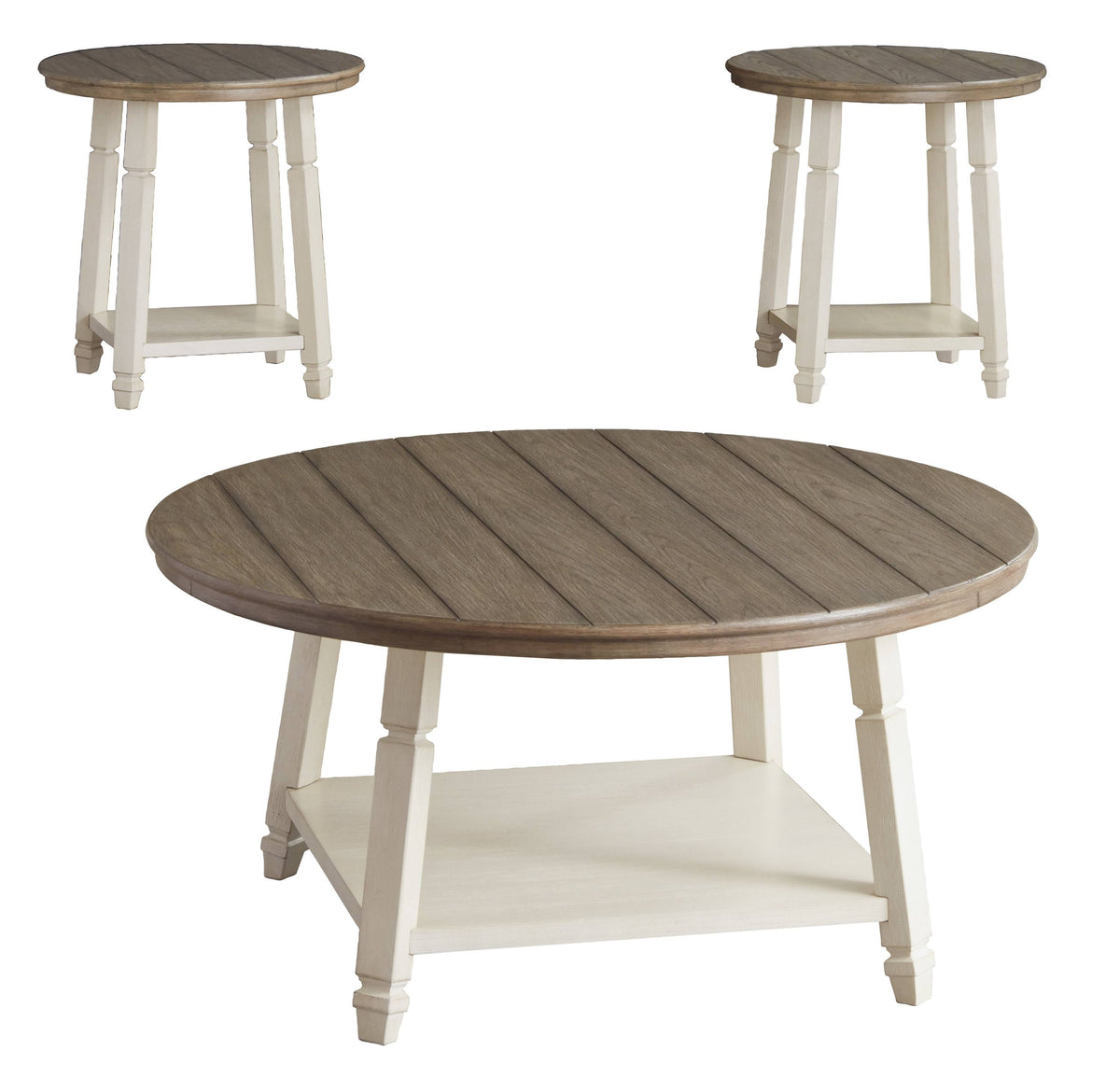 Two-Tone Occasional Table Set (Set of 3) V387145