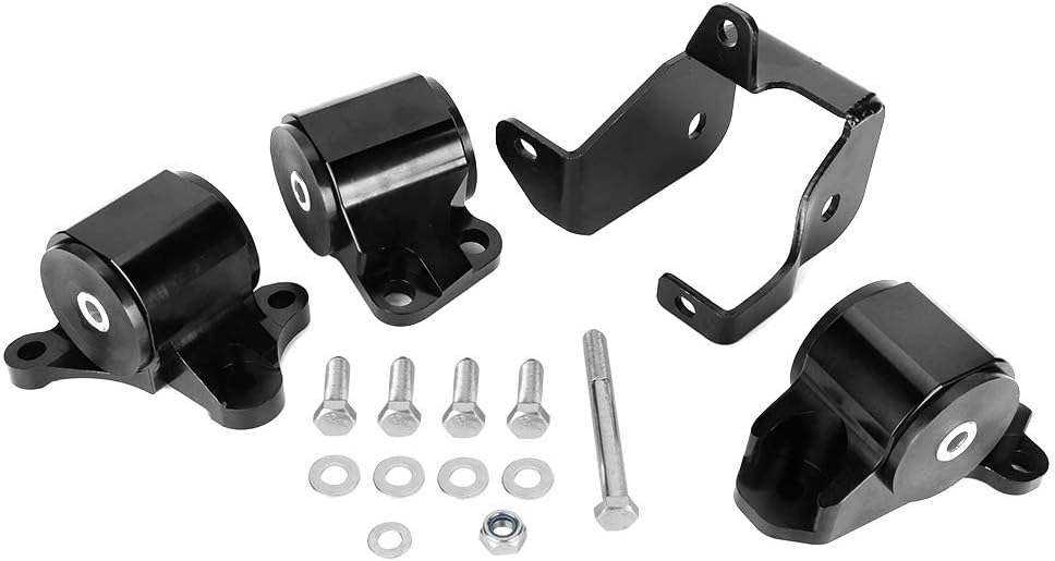 Black Engine Billet Motor Torque Mount Bracket Kit E225296