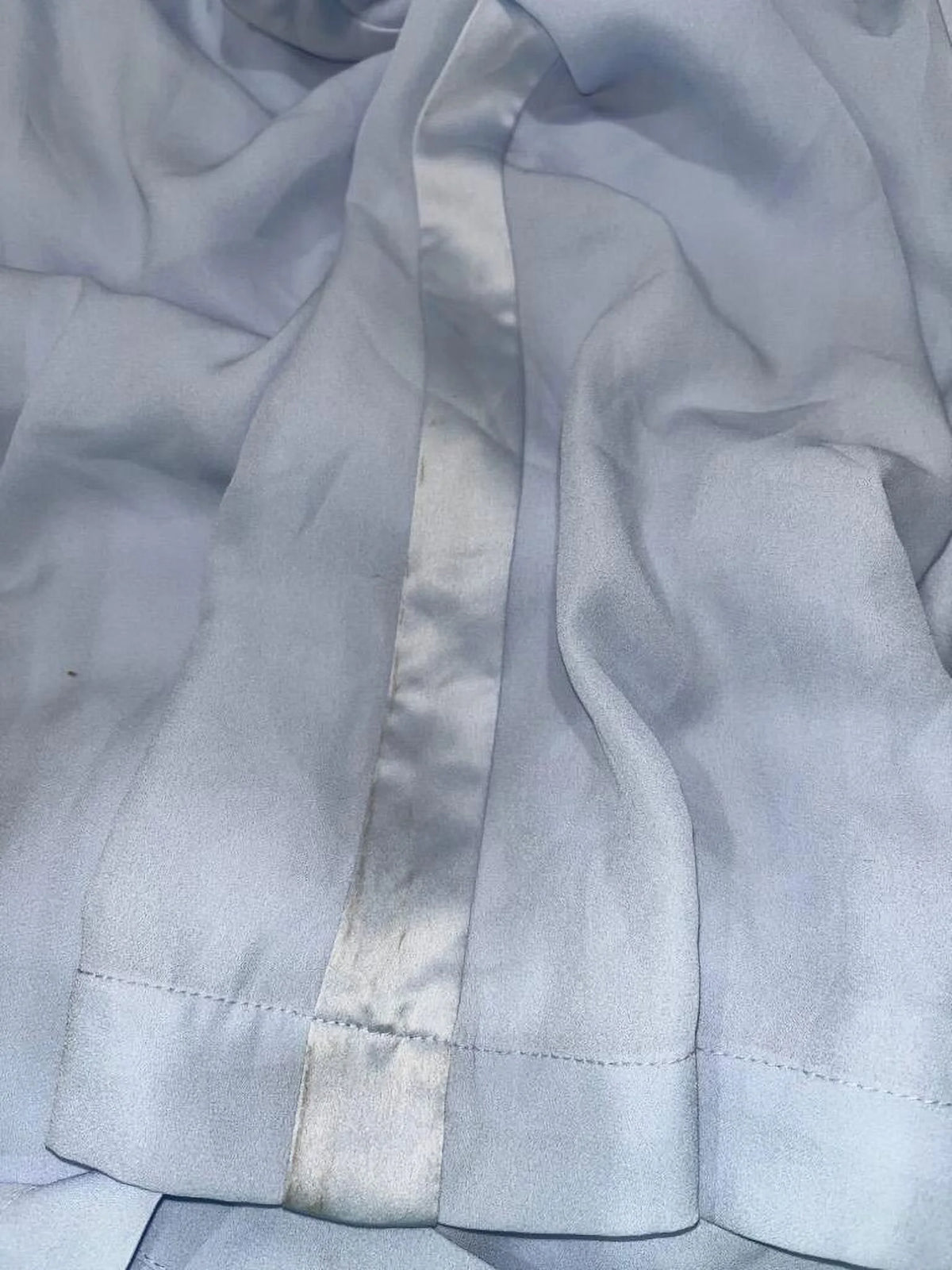 Plus Size Satin-Trim Wide-Leg Pants Blue 2X I705