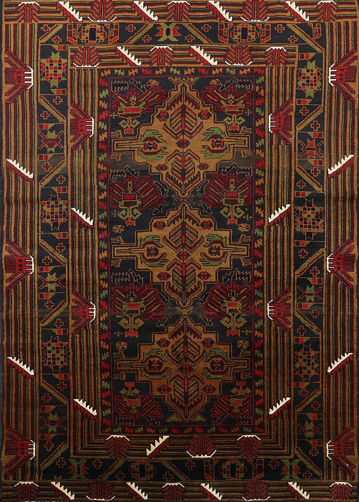 Red Oriental Rectangle Area Rugs, 2' x 5' E955382