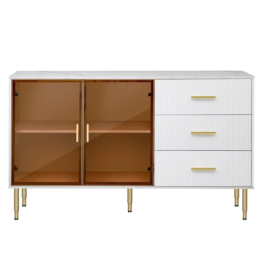 Sideboard Buffet Cabinet with Tempered Glass Doors Z8330