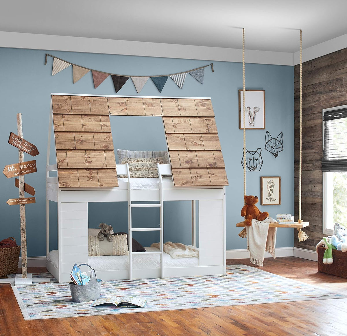 Twin Bunk Bed House J75453