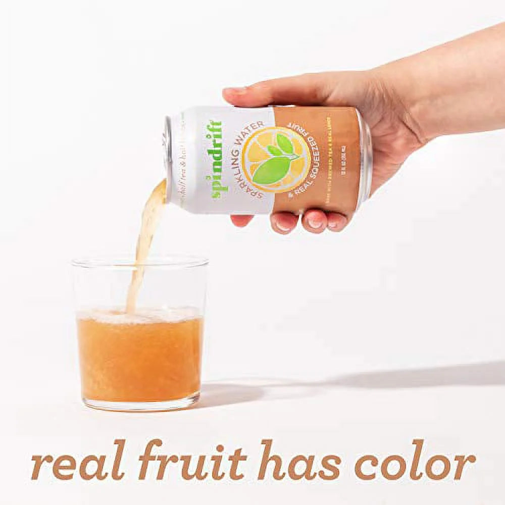 Half Tea & Half Lemon Flavored Sparkling Water, 12 Fl Oz Cans, Pack of 24 U607313