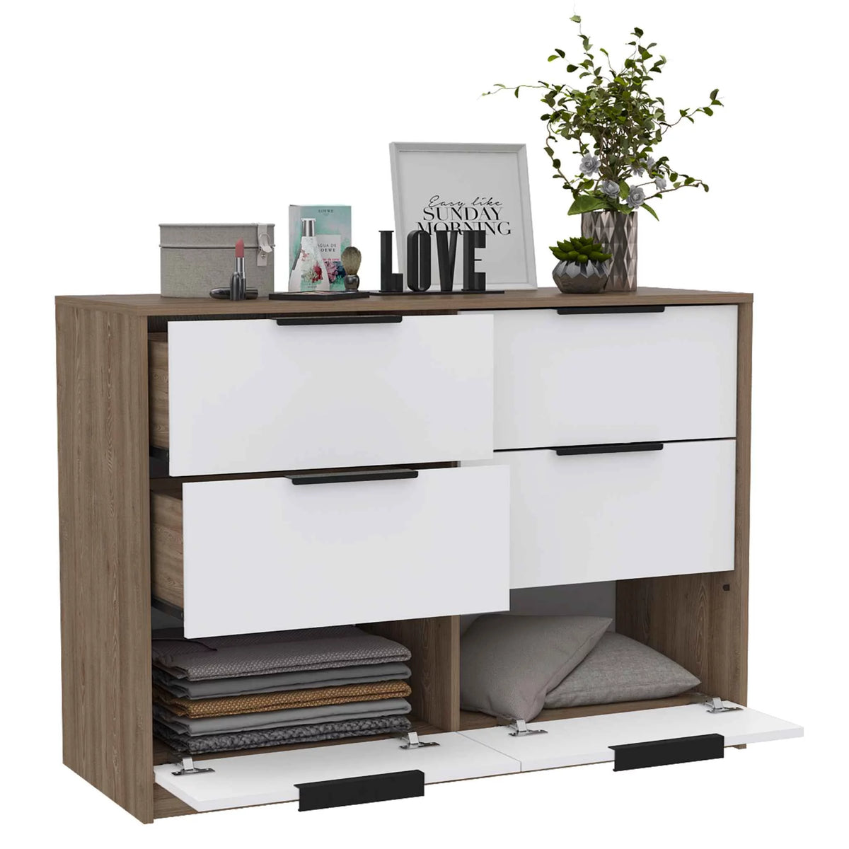 Pine White Manufactured Wood Dresser I765