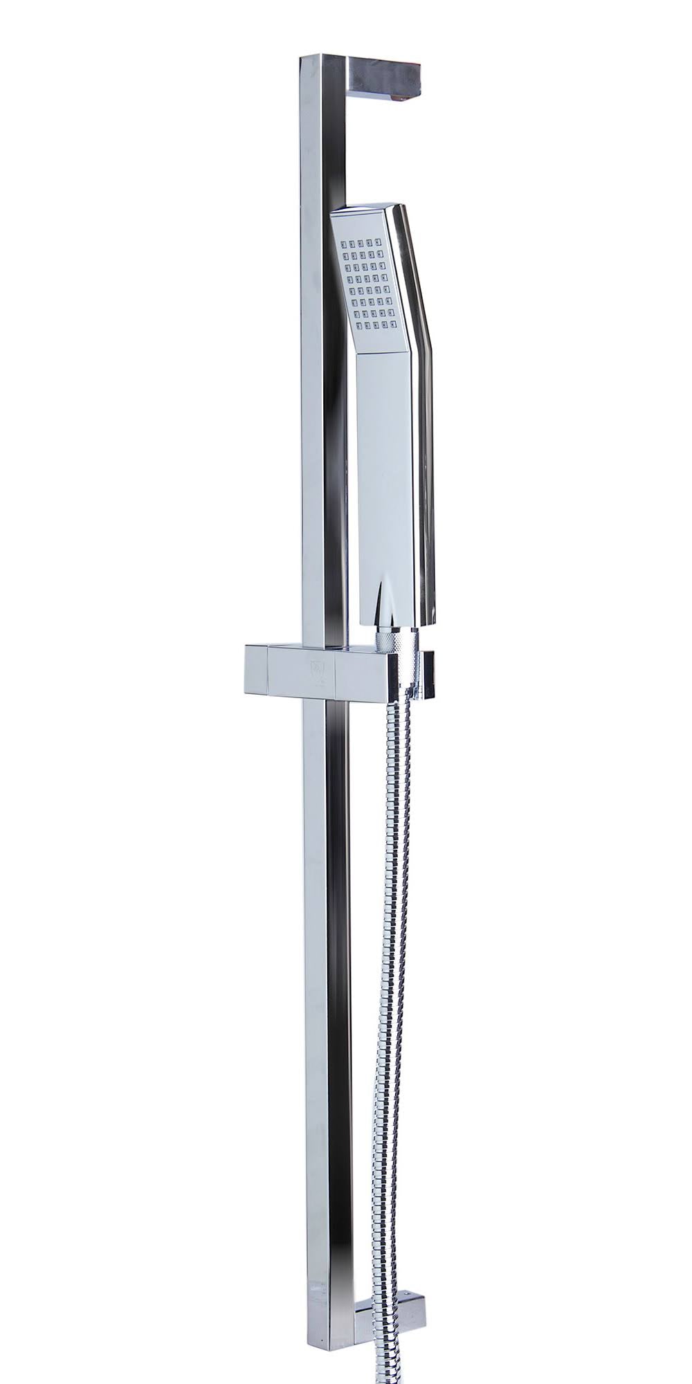 Polished Chrome Hand Held Shower Head Set with Hose F634144