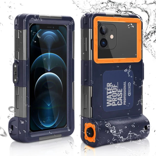 Waterproof Protective Case for Phones Up to 6.9 Inch with Lanyard J700168