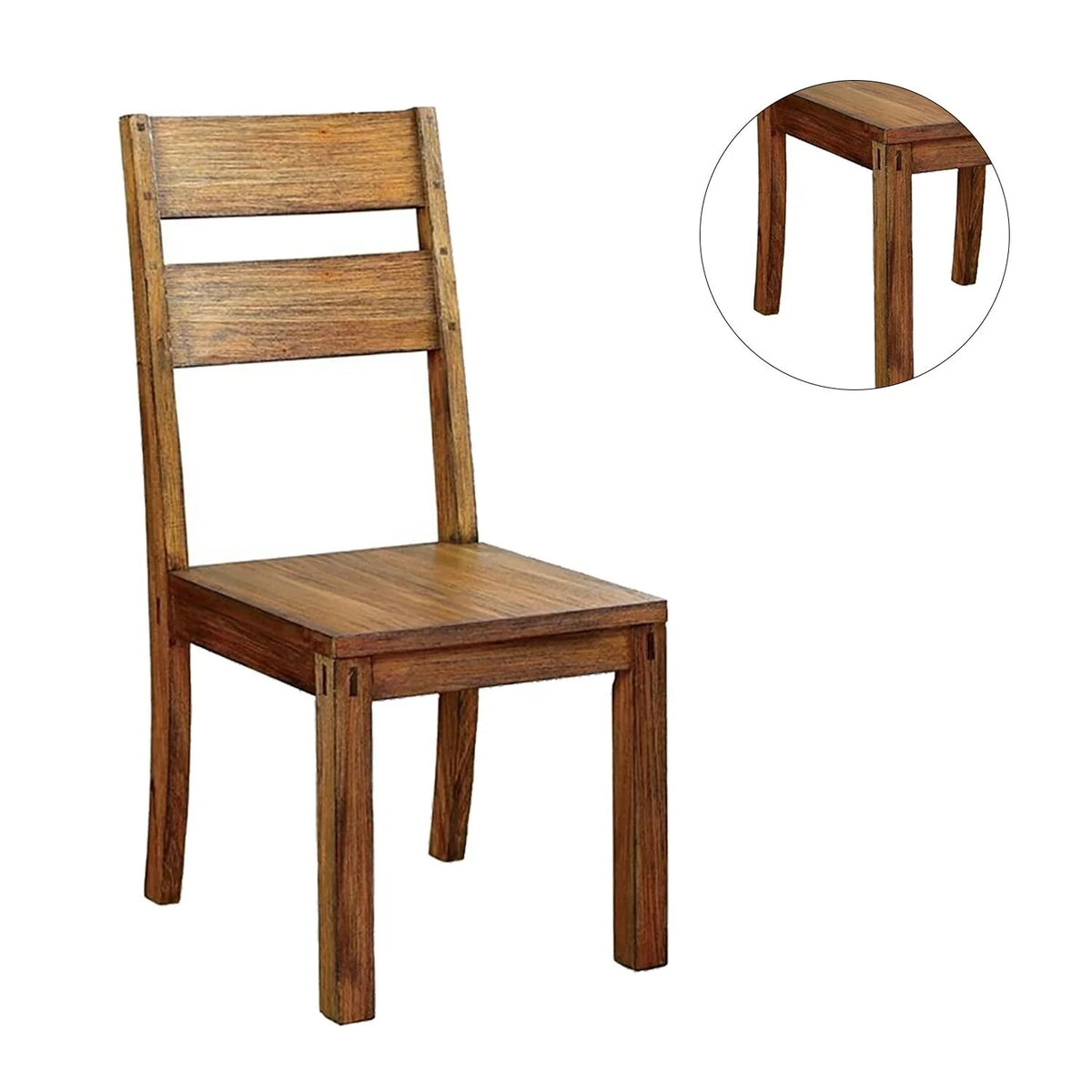 Set of 2 Dark Oak Side Chairs R58647
