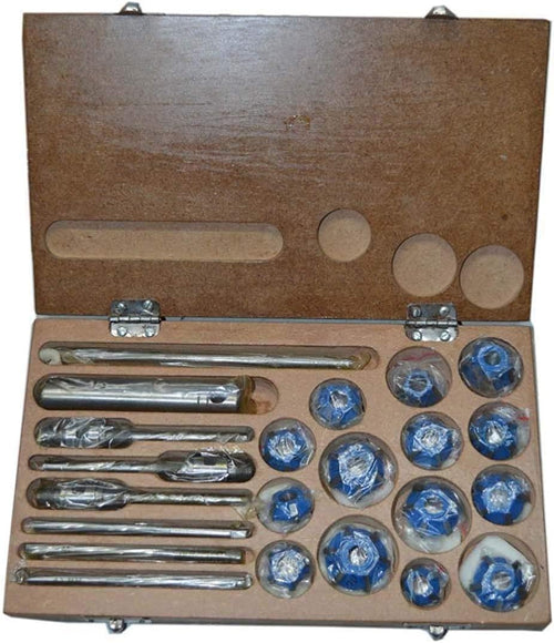 14 PCS Carbide Tipped Valve Seat Cutter Kit with 3 Stems A2986