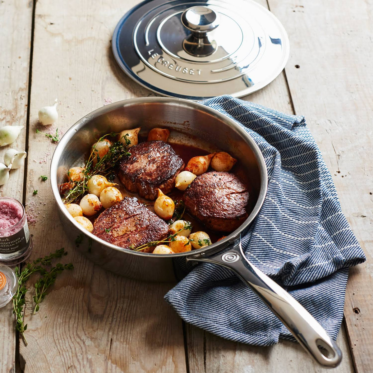 4.5-Quart Stainless Steel Saute Pan with Lid R6564