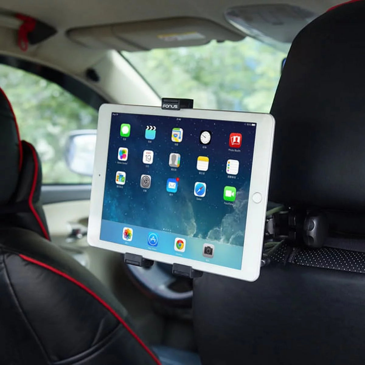Black Rotating Car Headrest Tablet Holder K26519