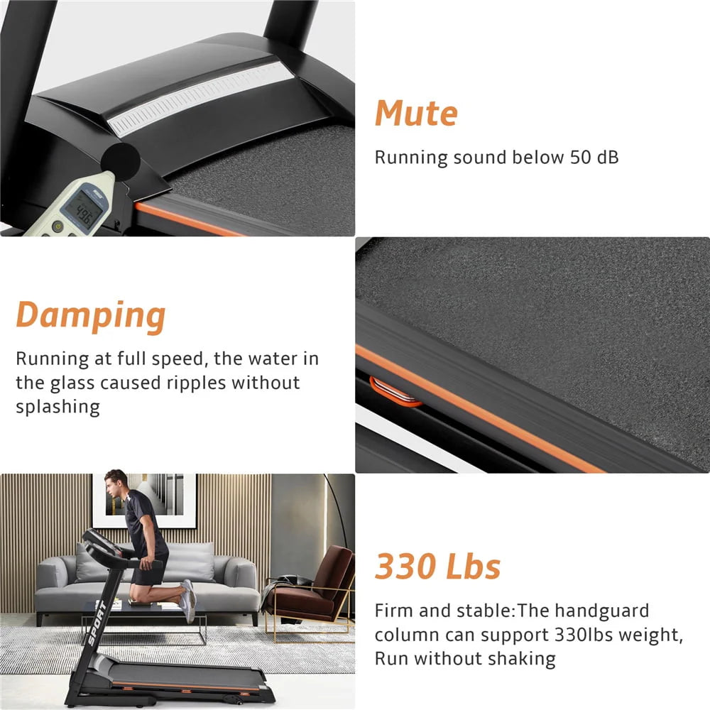 Folding Electric Treadmill with Incline X395