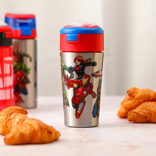 12 oz. Stainless Steel Kids Water Bottle with Push-Button Flip Lid V7910
