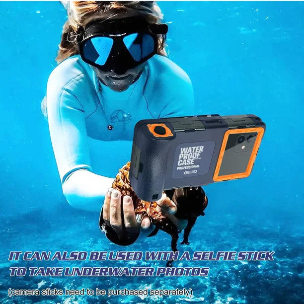 Waterproof Protective Case for Phones Up to 6.9 Inch with Lanyard J700168